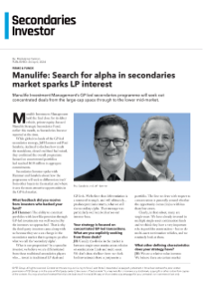 Search for alpha in secondaries market sparks LP interest