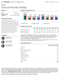 Financial Industries Fact Sheet