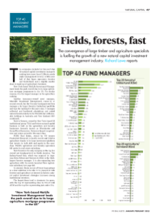 IPE Real Assets top 25 natural capital managers 2025