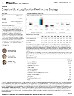 Canadian Ultra Long Duration Fixed Income fact sheet