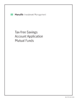 NN1570E - Tax-Free Savings Account (TFSA) Application for Mutual Funds