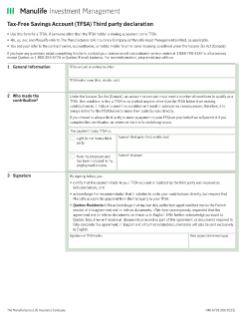 NN1670E - Tax-Free Savings Account (TFSA) - Third Party Declaration