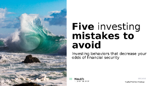 Five investing mistakes to avoid