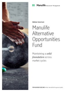 Manulife Alternative Opportunities Fund—advisor brochure