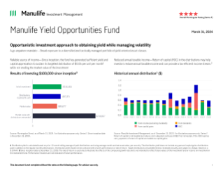 MK2527E — Manulife Yield Opportunities Fund