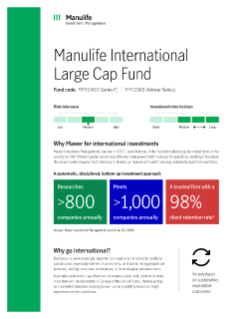 MK33593 - Manulife International Large Cap Fund Client Brochure