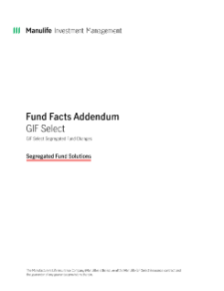 GIF Select Fund Facts Addendum