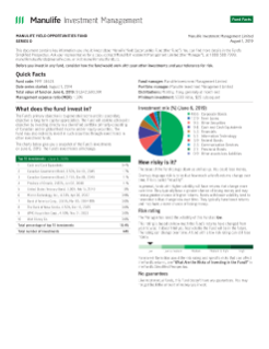 Manulife Yield Opportunities Fund - Series D