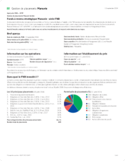 Fonds à revenu stratégique Manuvie - série FNB