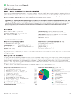 Fonds à revenu stratégique Plus Manuvie - série FNB